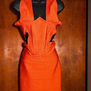Orange  Bandage Dress